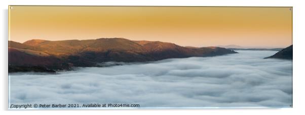 Lake District cloud inversion  Acrylic by Peter Barber