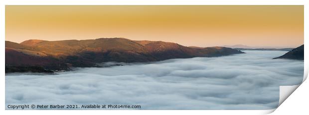 Lake District cloud inversion  Print by Peter Barber