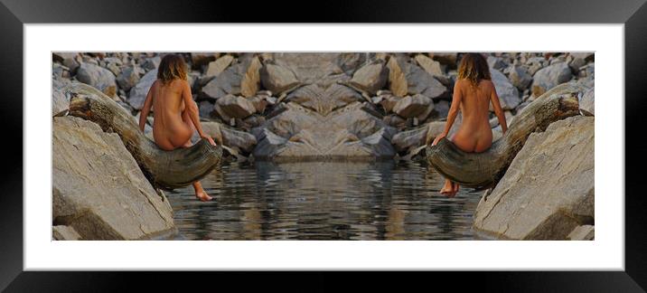 Abstract Nudes Framed Mounted Print by Amy Rogers
