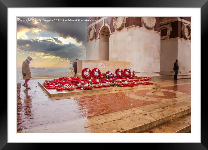 Echoes of Bravery: Thiepval's War Remembrance Framed Mounted Print by Holly Burgess