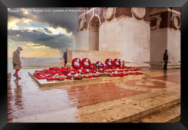 Echoes of Bravery: Thiepval's War Remembrance Framed Print by Holly Burgess