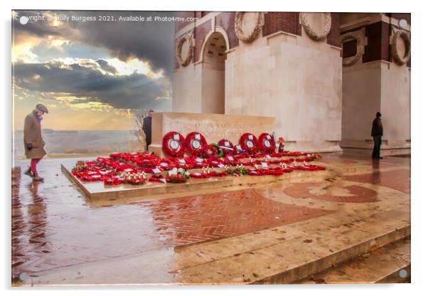 Echoes of Bravery: Thiepval's War Remembrance Acrylic by Holly Burgess