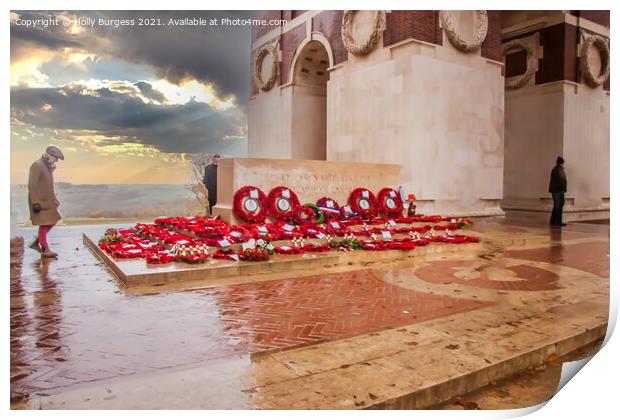 Echoes of Bravery: Thiepval's War Remembrance Print by Holly Burgess