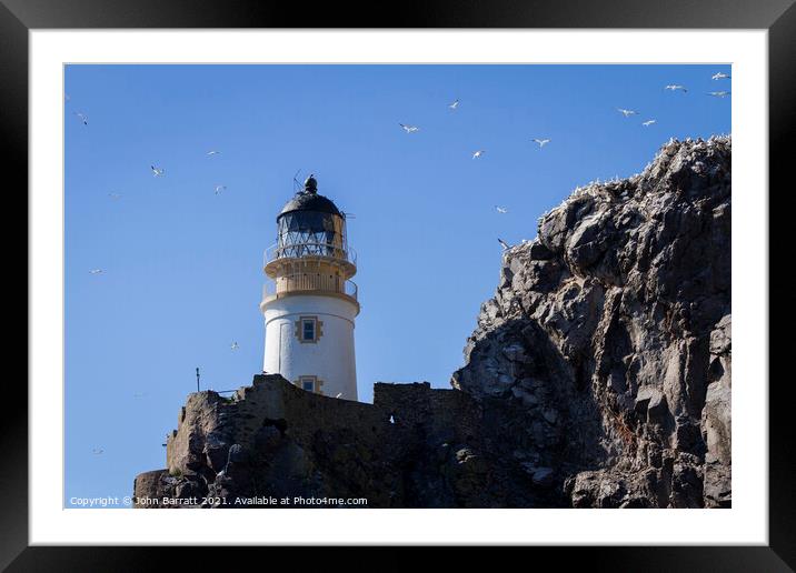 Bass Rock Lighthouse Framed Mounted Print by John Barratt