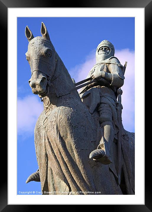 Statue of Robert the Bruce, Scotland Framed Mounted Print by Craig Brown