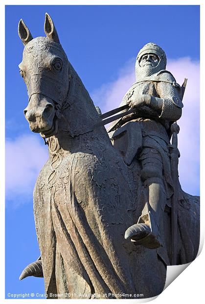 Statue of Robert the Bruce, Scotland Print by Craig Brown