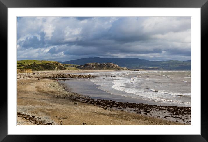 Rugged coastline at Criccieth Framed Mounted Print by Jason Wells