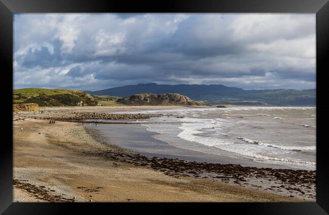 Rugged coastline at Criccieth Framed Print by Jason Wells