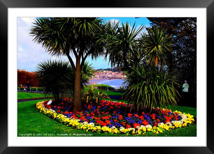 view of Scarborough, North Yorkshire, UK. Framed Mounted Print by john hill