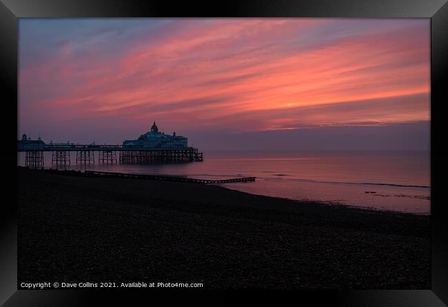 Sunrise at Eastbourne Pier, Sussex, England Framed Print by Dave Collins