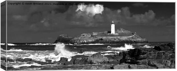 Godrevy Lighthouse Canvas Print by Kevin Britland
