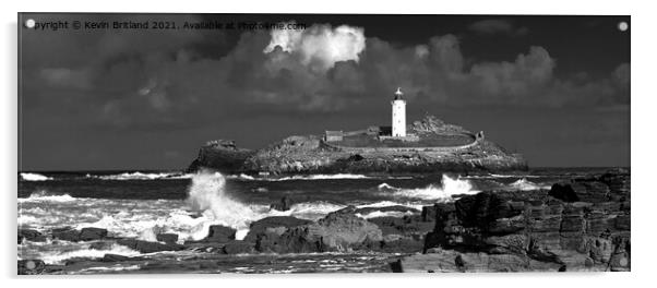 Godrevy Lighthouse Acrylic by Kevin Britland