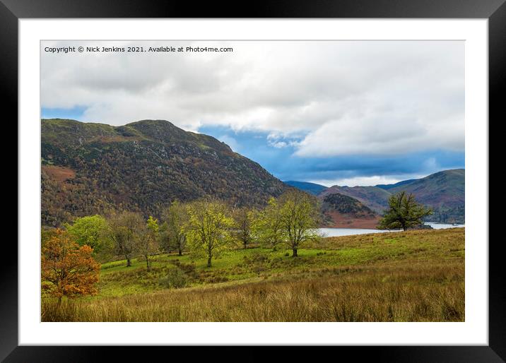 Autumn View towards Ullswater Lake District  Framed Mounted Print by Nick Jenkins