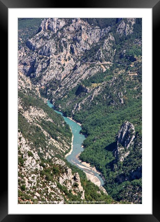 Turquoise Serpent in Verdon Gorge Framed Mounted Print by Roger Mechan