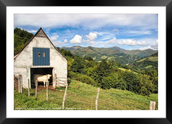 Serene Basque Countryside Framed Mounted Print by Roger Mechan