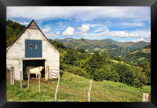 Serene Basque Countryside Framed Print by Roger Mechan