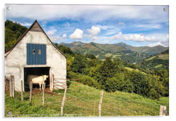 Serene Basque Countryside Acrylic by Roger Mechan