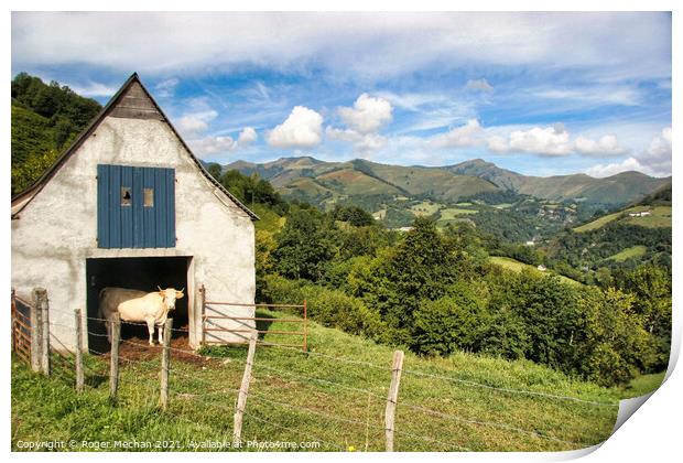 Serene Basque Countryside Print by Roger Mechan
