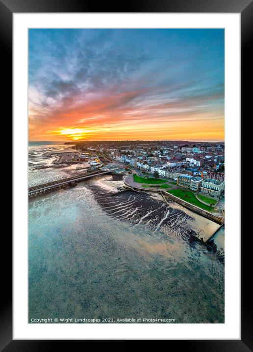 Ryde Sunrise Isle Of Wight Framed Mounted Print by Wight Landscapes