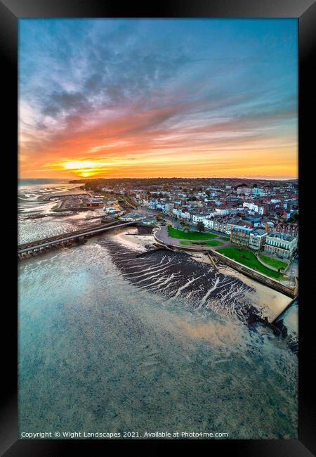 Ryde Sunrise Isle Of Wight Framed Print by Wight Landscapes