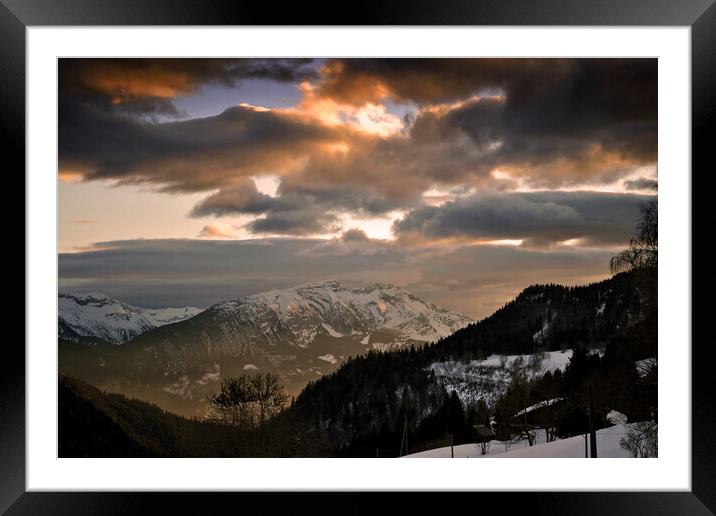 Lets Gets Portes Du Soleil French Alps France Framed Mounted Print by Andy Evans Photos