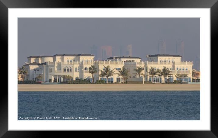 Dubai Property Panorama                    Framed Mounted Print by David Pyatt