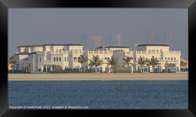 Dubai Property Panorama                    Framed Print by David Pyatt