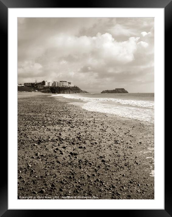 Tenby South Beach in spring Framed Mounted Print by Chris Rose