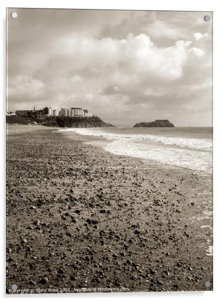 Tenby South Beach in spring Acrylic by Chris Rose