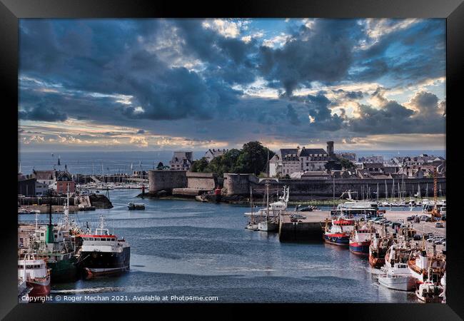 A Serene Fishing town Framed Print by Roger Mechan