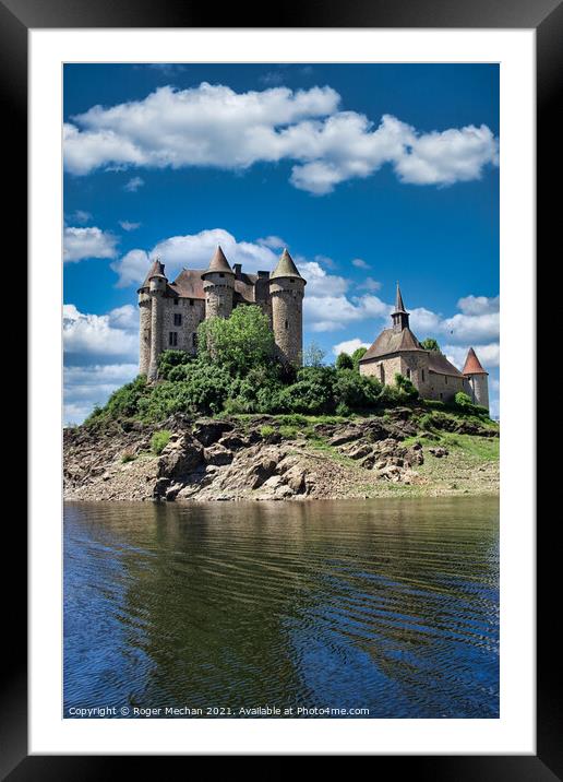 Castle on an Island Framed Mounted Print by Roger Mechan