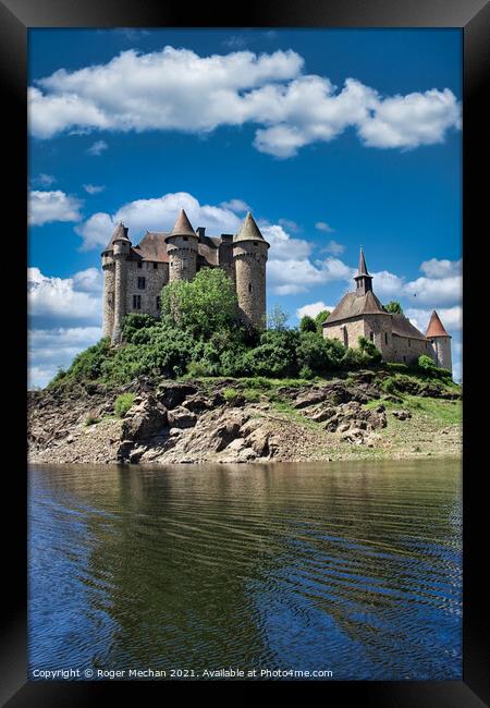 Castle on an Island Framed Print by Roger Mechan