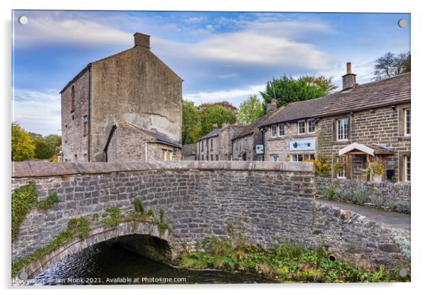 Castleton Village, Derbyshire Acrylic by Jim Monk