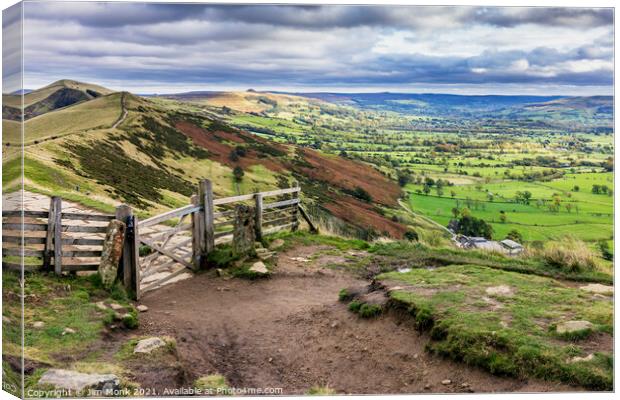 Mam Tor Gate and the Great Ridge Canvas Print by Jim Monk