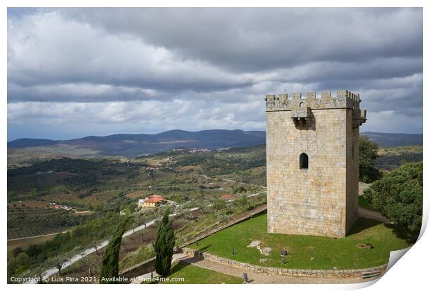 Pinhel castle tower in Portugal Print by Luis Pina