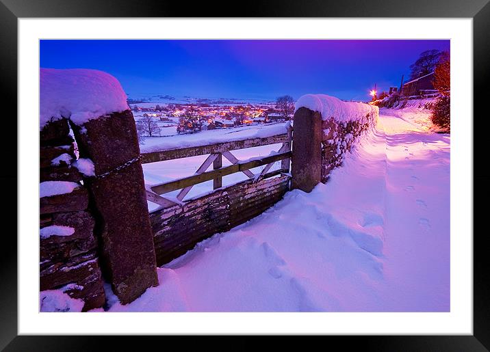 Settled Snow At Settle Framed Mounted Print by Jason Connolly