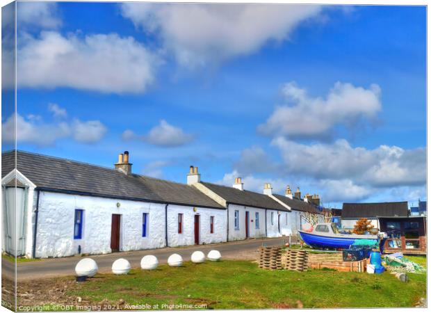 Arinagour Village Main Street Isle Of Coll Western Isles Scotland Canvas Print by OBT imaging