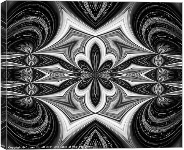 Black & White Abstract Canvas Print by Donna Collett