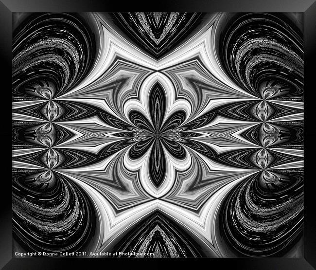Black & White Abstract Framed Print by Donna Collett