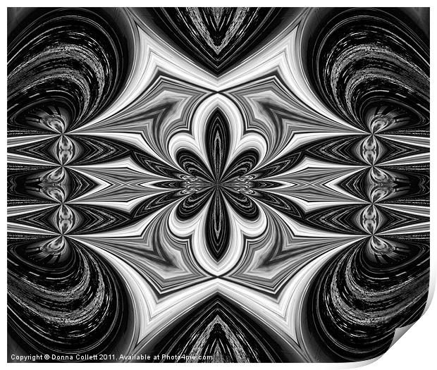 Black & White Abstract Print by Donna Collett