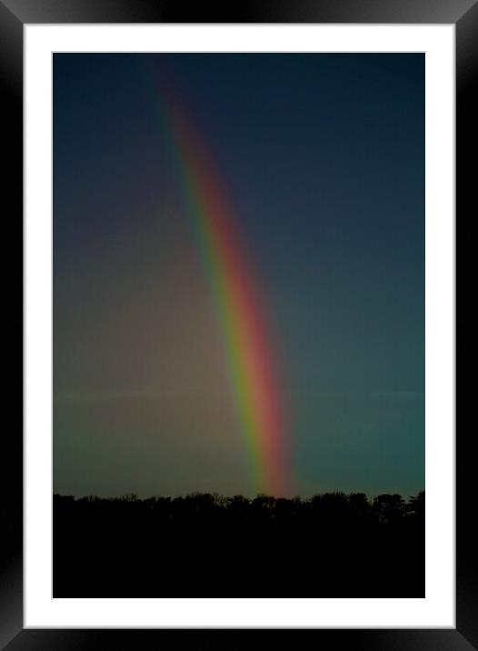 Rainbow and cloud Framed Mounted Print by Simon Johnson