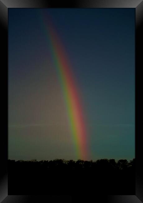 Rainbow and cloud Framed Print by Simon Johnson