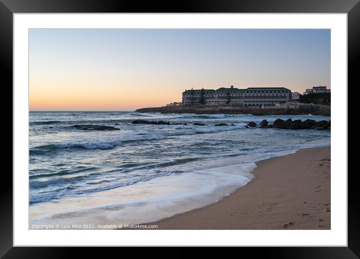 Ericeira Vila Gale Hotel at sunset with Baleia beach in Portugal Framed Mounted Print by Luis Pina