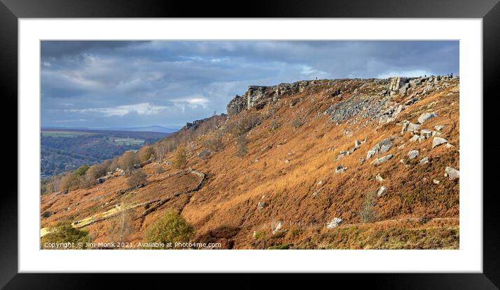 Curbar Edge, Peak District National Park Framed Mounted Print by Jim Monk