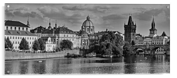 Vltava River, Prague Acrylic by Joyce Storey