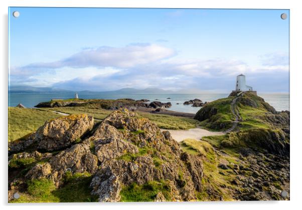 The Tower on Llanddwyn Island, Anglesey. Acrylic by Colin Allen