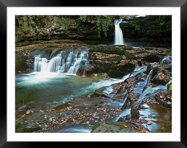 Waterfall in the Brecon Beacons Framed Mounted Print by Pete Hemington