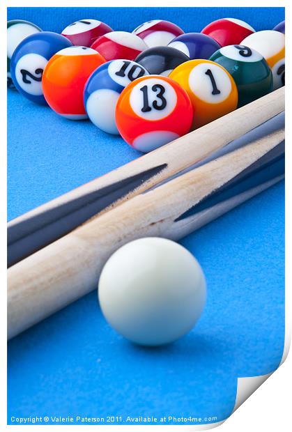 Pool Balls Print by Valerie Paterson