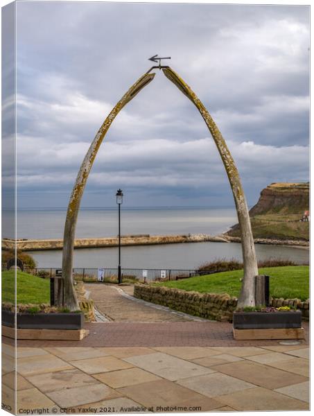 Whalebone Arch in Whitby, North Yorkshire Canvas Print by Chris Yaxley