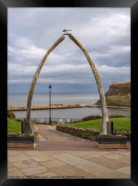Whalebone Arch in Whitby, North Yorkshire Framed Print by Chris Yaxley